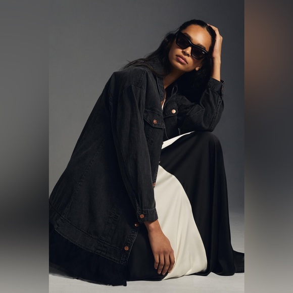 Anthropologie Pilcro Tulle & Denim Shirt Dress - Picture 12 of 15